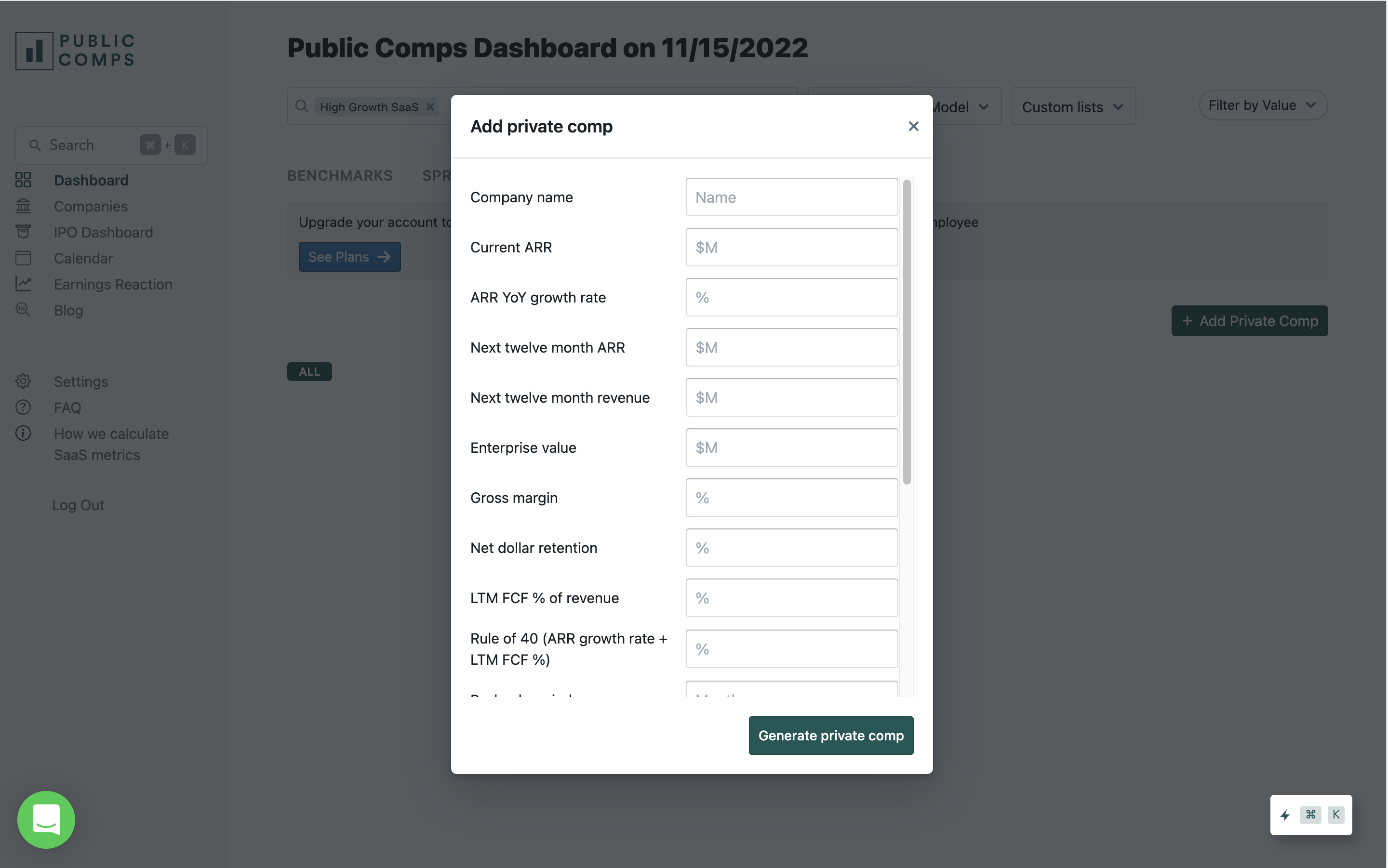 PublicComps screenshot 3